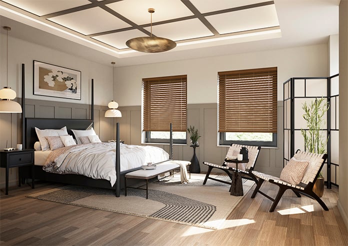 Ecowood, Honey Teak Fine Grain - Motorised Venetian Blind - Image 6